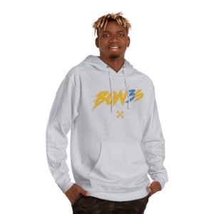 “Bones” Jersey Hoodie, Gray XL